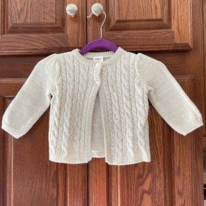 Gymboree ivory and gold sweater size 3 to 6 months